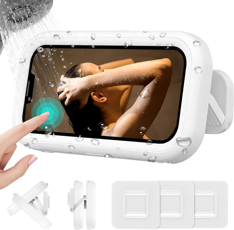 CoguZed Waterproof Phone Holder for Shower - 2023 Upgraded, 480° Rotation - Compatible with iPhone 15/14/13/12/11 Pro Max, Samsung Galaxy, and More (Up to 7" Phones) - Image 1